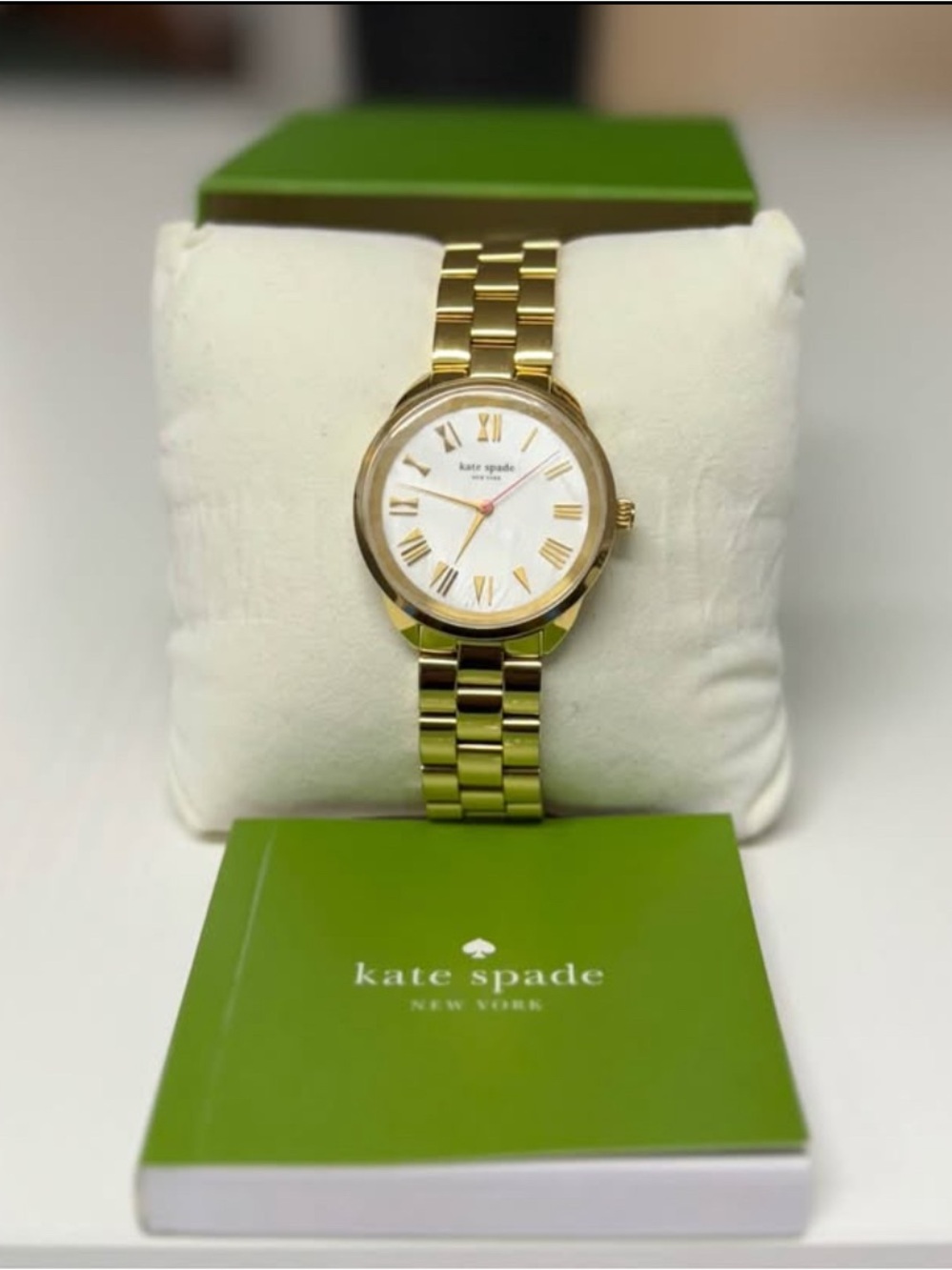 Kate Spade Gold-Tone Bracelet Watch with White Dial